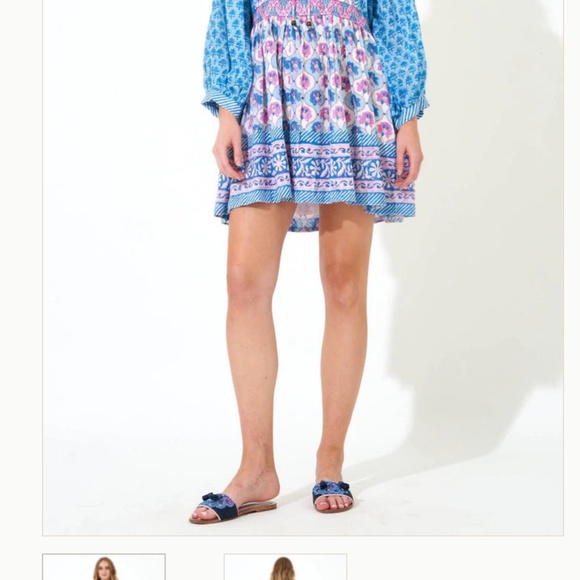 Tie Front Balloon Sleeve Mini NWT - Picture 5 of 6